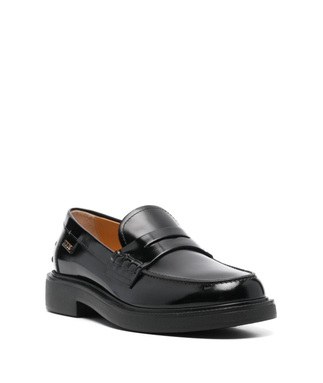 TOD'S Черные кожаные лоферы, фото 4