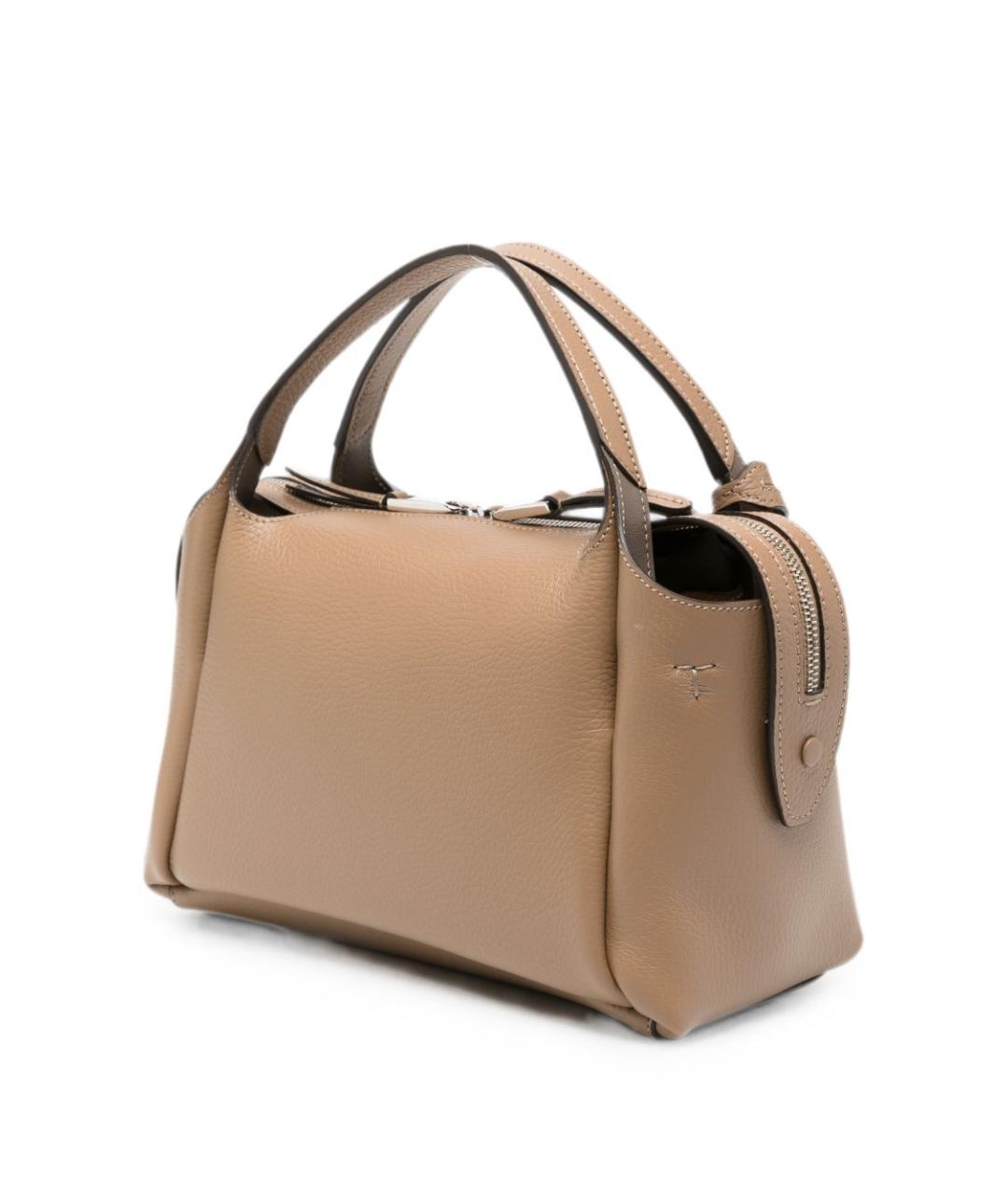 TOD'S Коричневая кожаная сумка с короткими ручками, фото 2