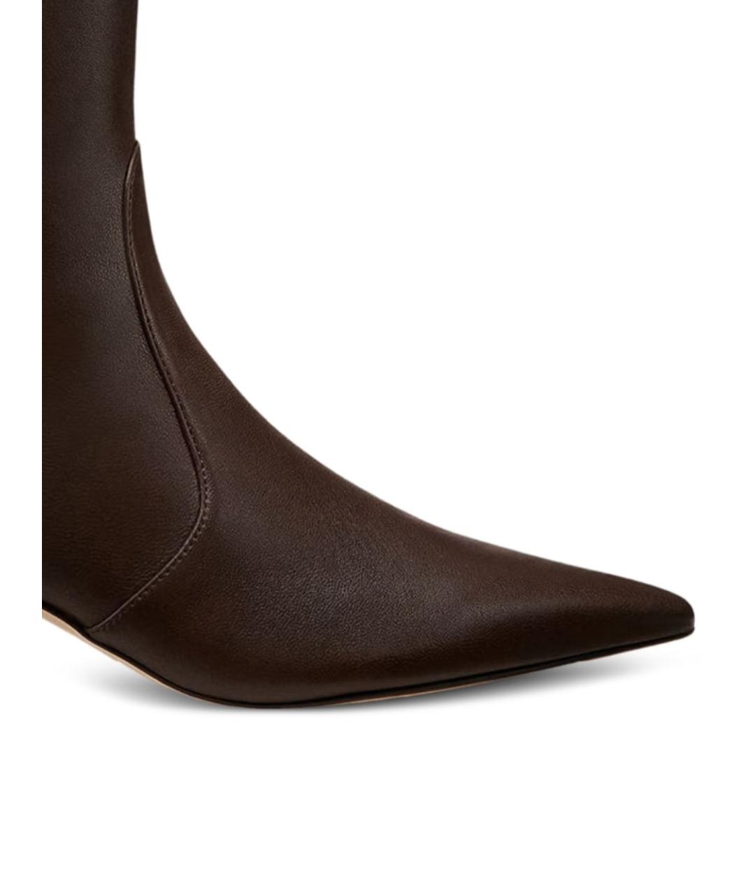 STUART WEITZMAN Коричневые кожаные ботильоны, фото 2