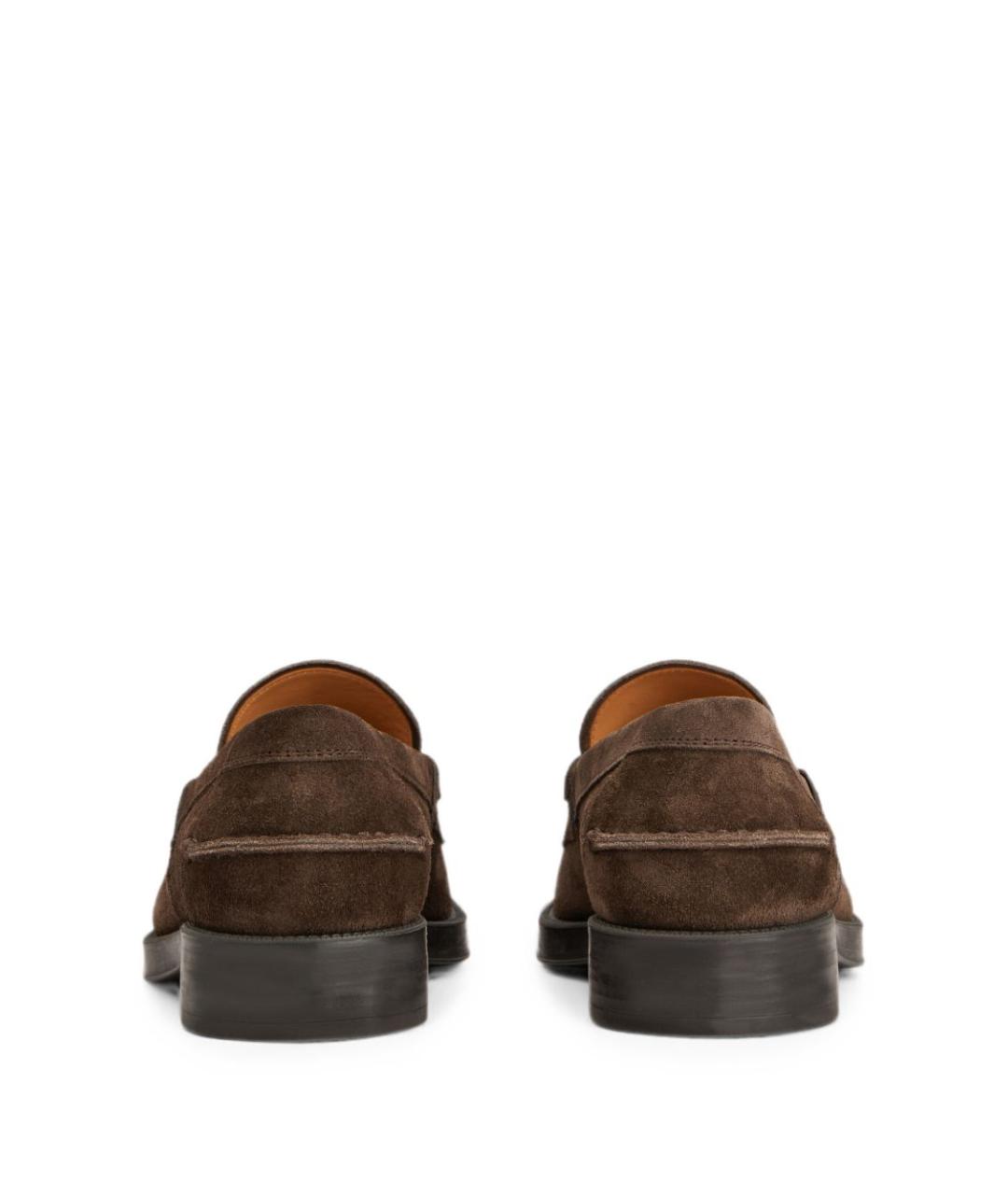 TOD'S Коричневые замшевые лоферы, фото 5