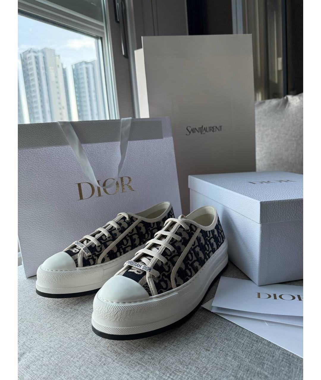 CHRISTIAN DIOR Мульти текстильные кеды, фото 7