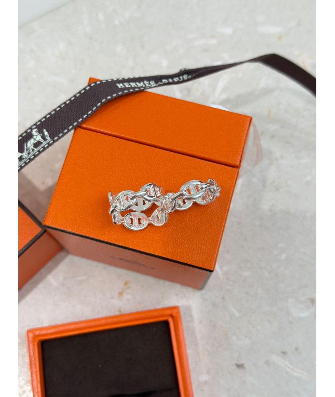 HERMES Серебряное серебряное кольцо, фото 3