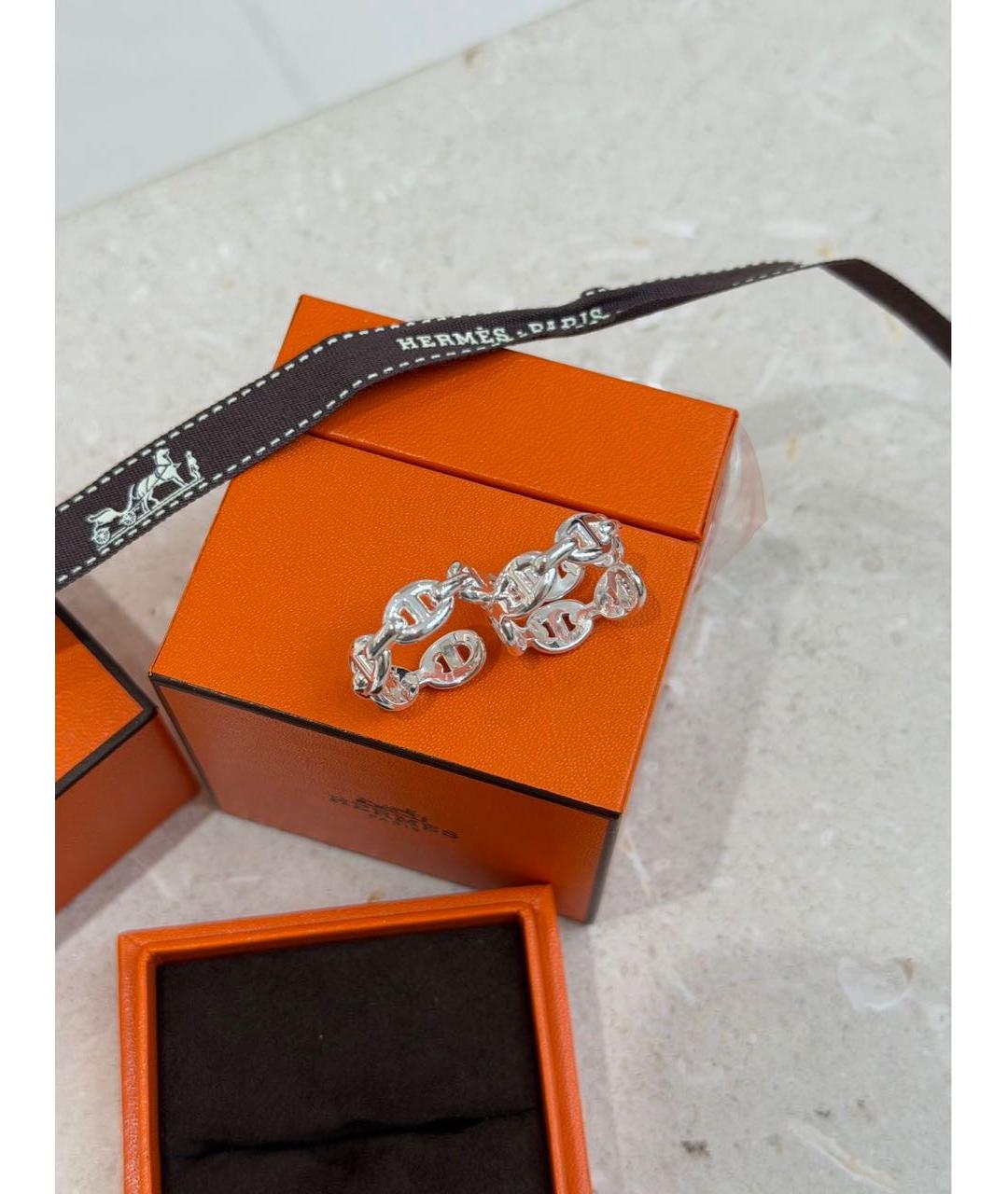 HERMES Серебряное серебряное кольцо, фото 2