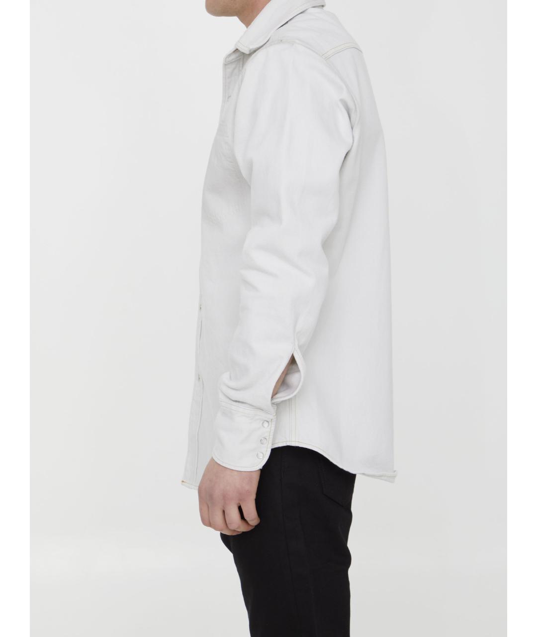 MAISON MARGIELA Белая хлопковая кэжуал рубашка, фото 3