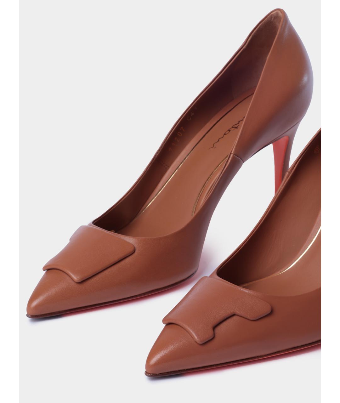 SANTONI Коричневые кожаные туфли, фото 3