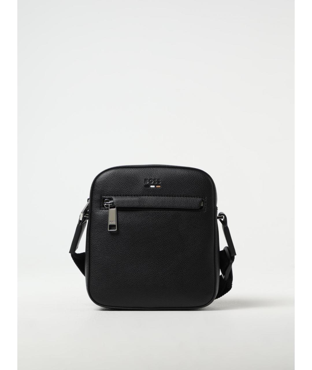 HUGO BOSS Черная синтетическая сумка на плечо, фото 4