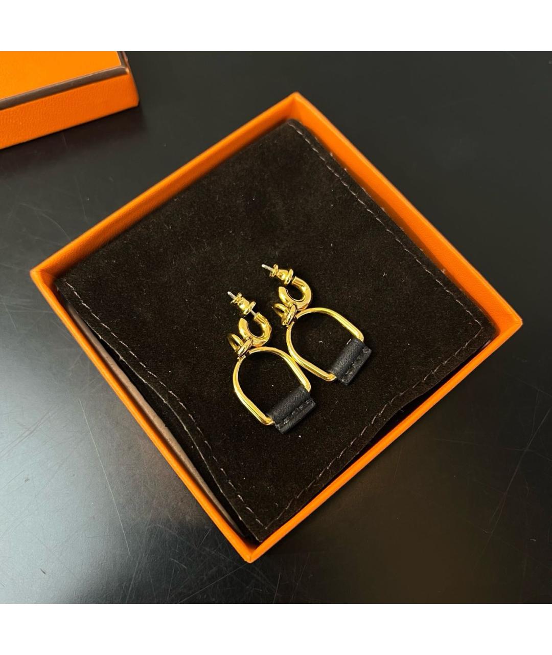 HERMES Золотые серьги, фото 2