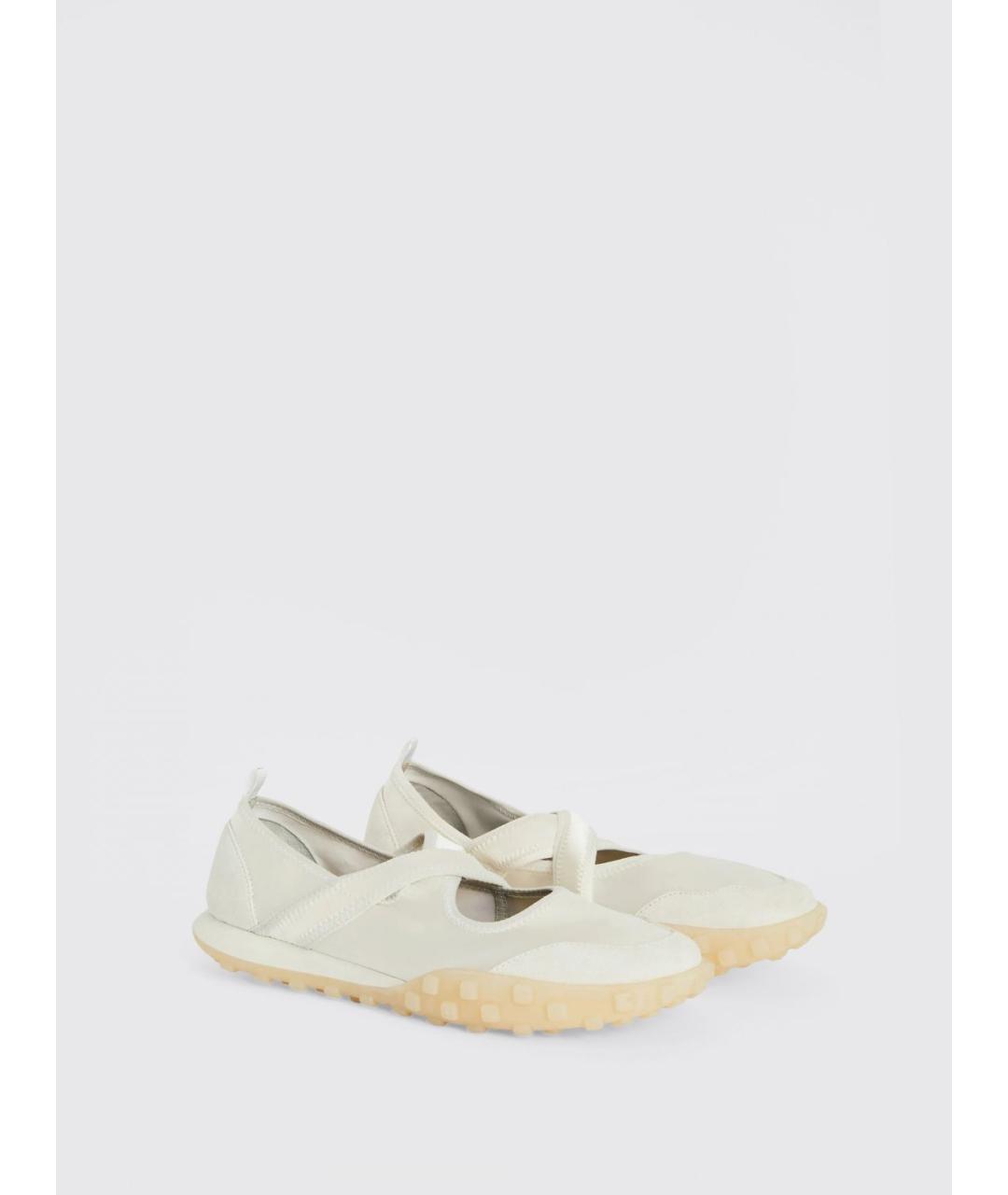 JIL SANDER Белые синтетические балетки, фото 2