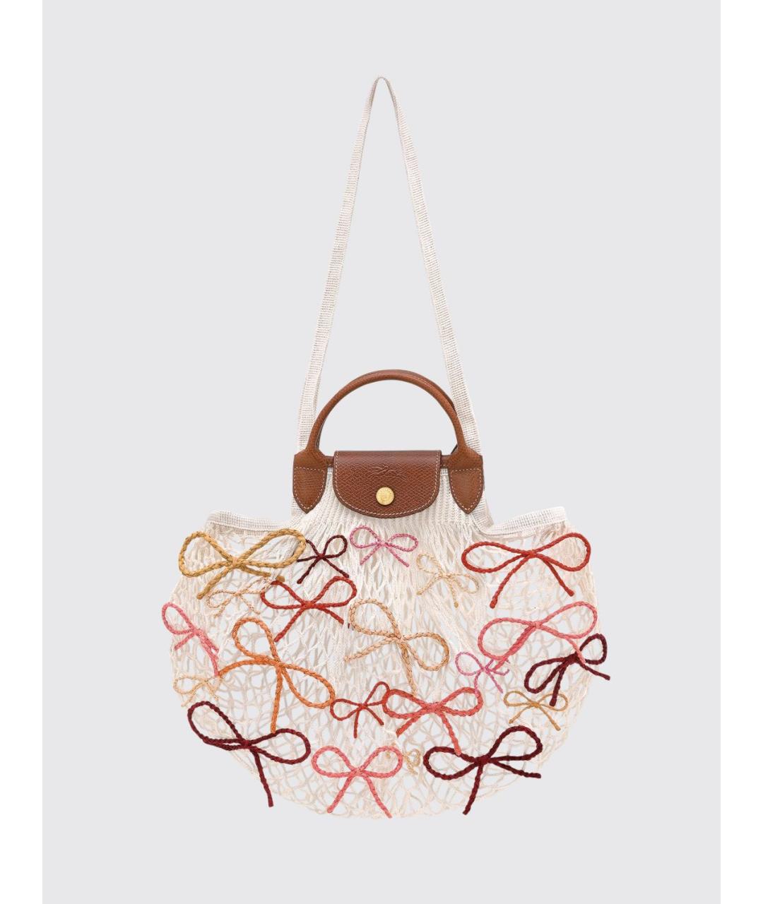 LONGCHAMP Бежевая плетеная пляжная сумка, фото 1