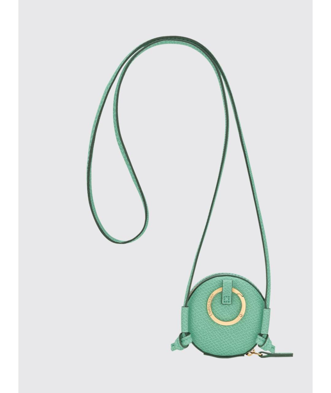 LONGCHAMP Салатовый кожаный кошелек, фото 2
