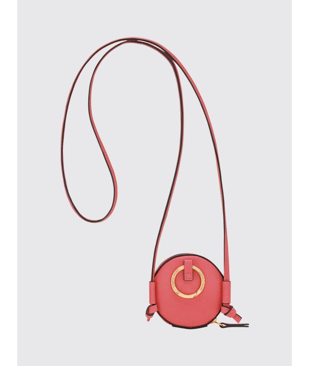 LONGCHAMP Коралловый кожаный кошелек, фото 2