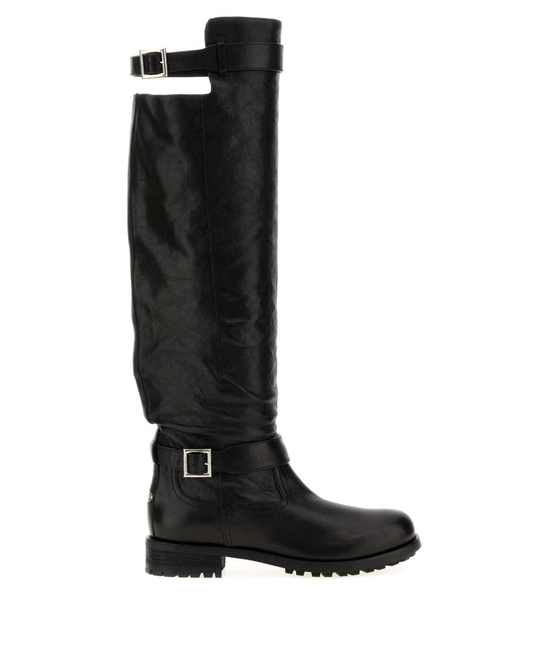 JIMMY CHOO Черные кожаные сапоги, фото 1