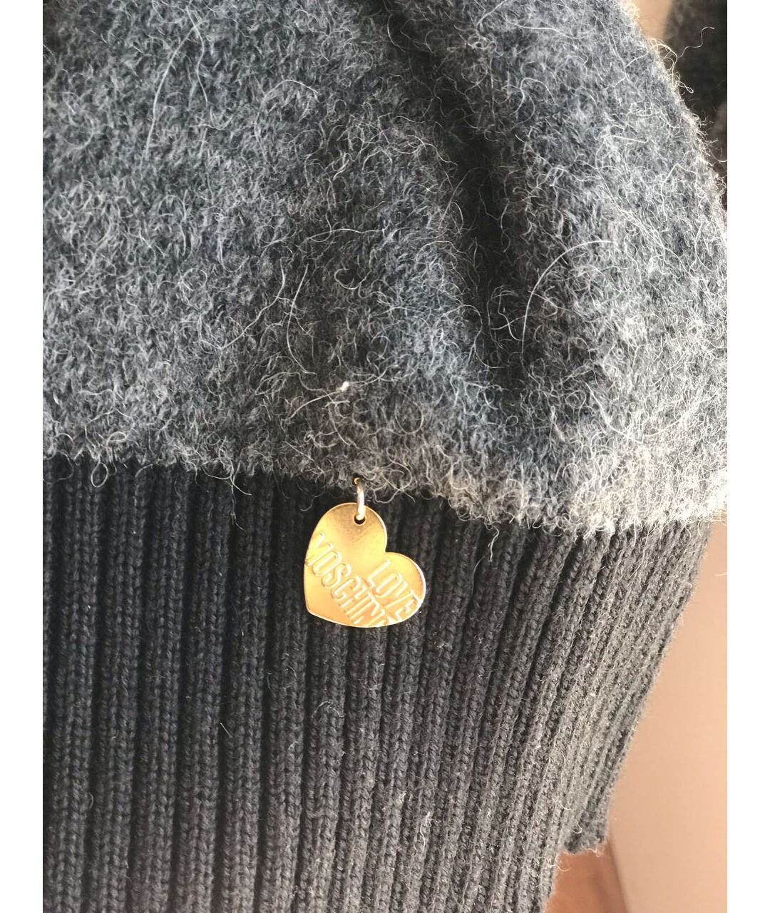 LOVE MOSCHINO Серый джемпер / свитер, фото 3