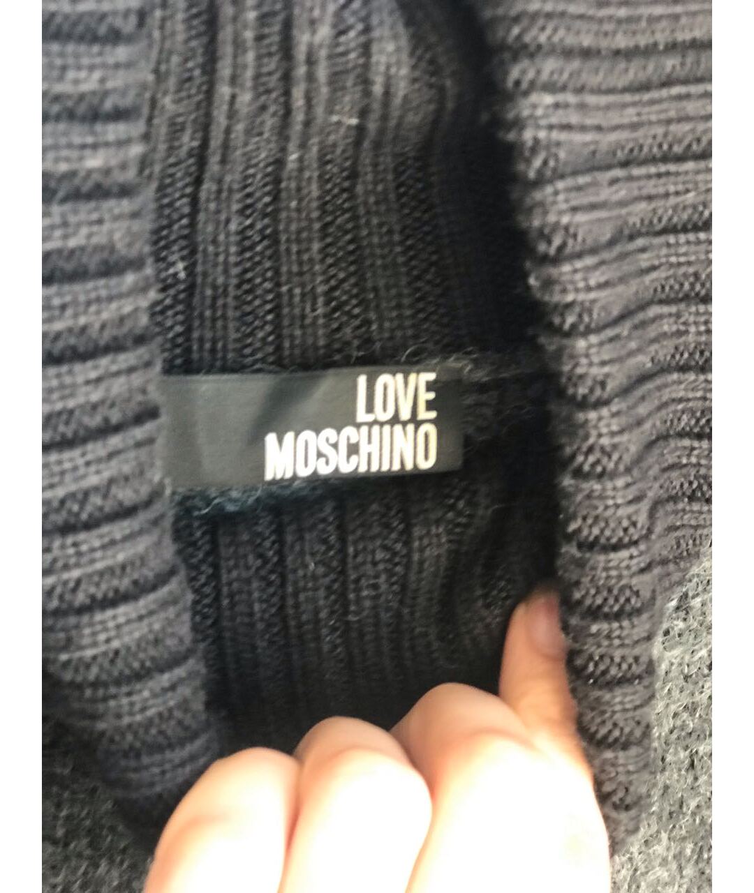 LOVE MOSCHINO Серый джемпер / свитер, фото 4