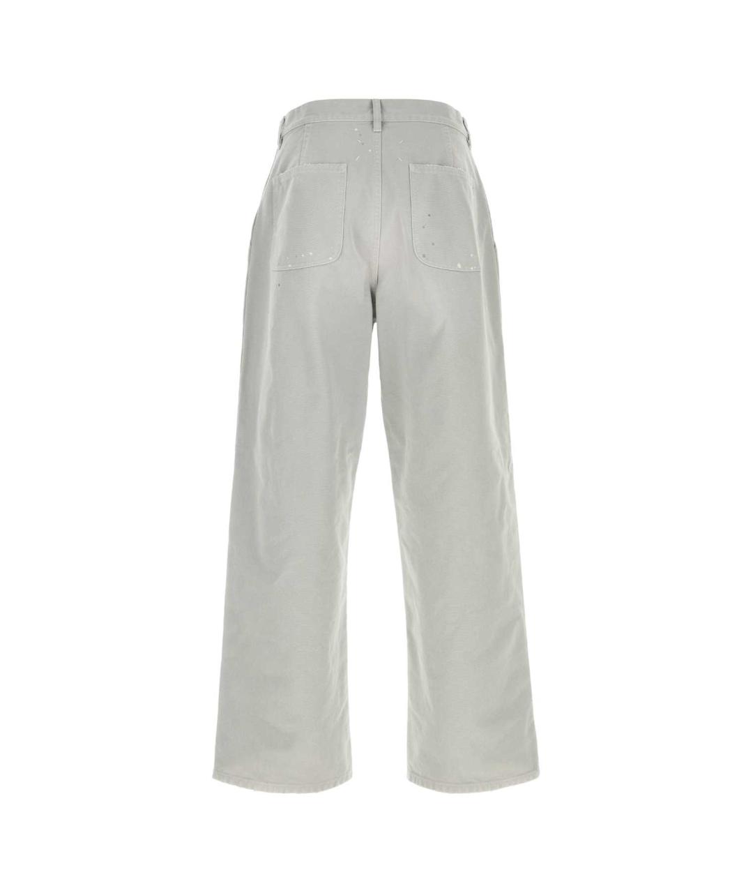 MAISON MARGIELA Серые хлопковые прямые джинсы, фото 2