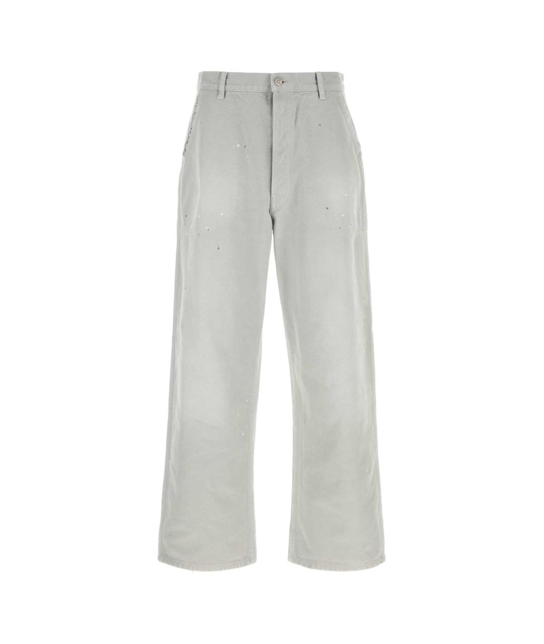 MAISON MARGIELA Серые хлопковые прямые джинсы, фото 1