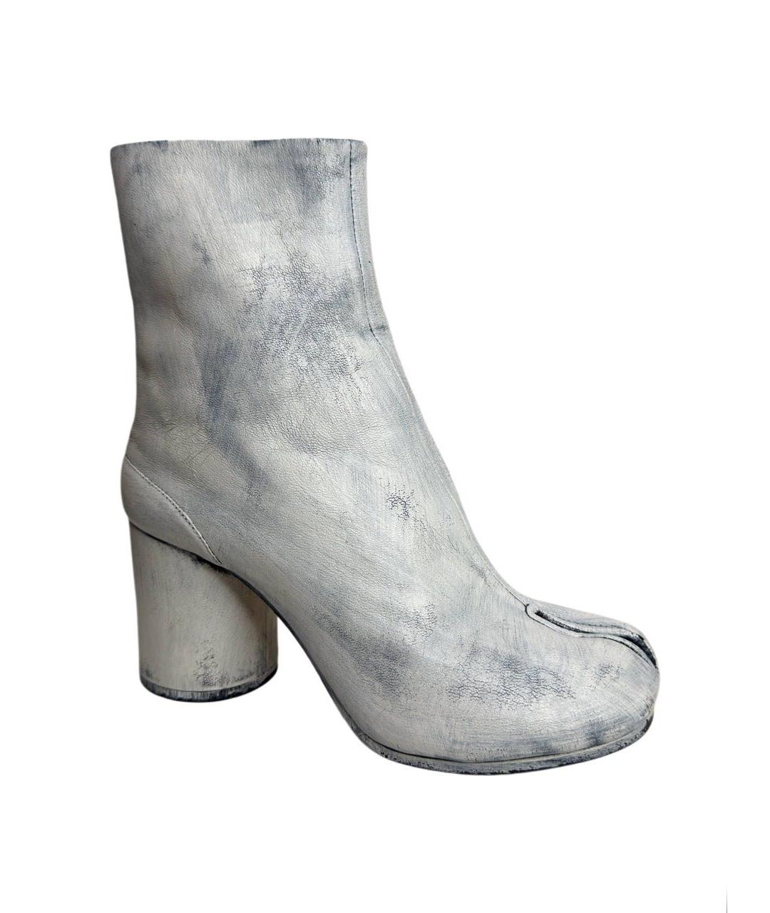 MAISON MARGIELA Белые кожаные ботильоны, фото 1