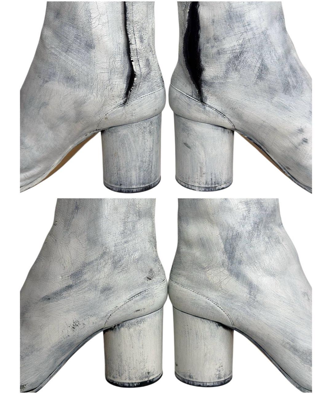 MAISON MARGIELA Белые кожаные ботильоны, фото 7