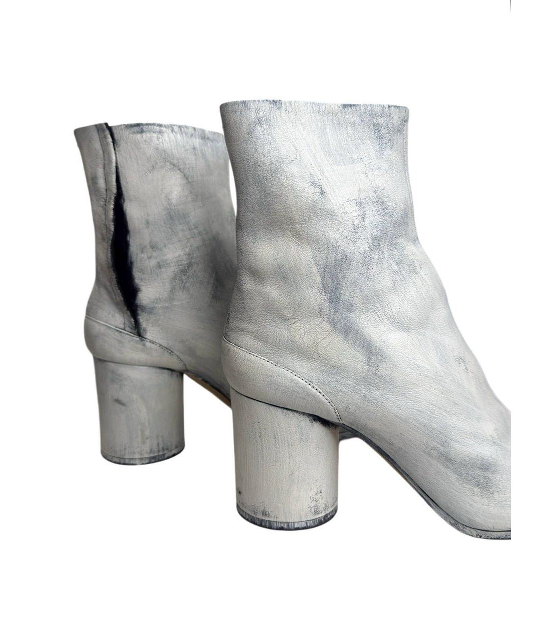 MAISON MARGIELA Белые кожаные ботильоны, фото 5