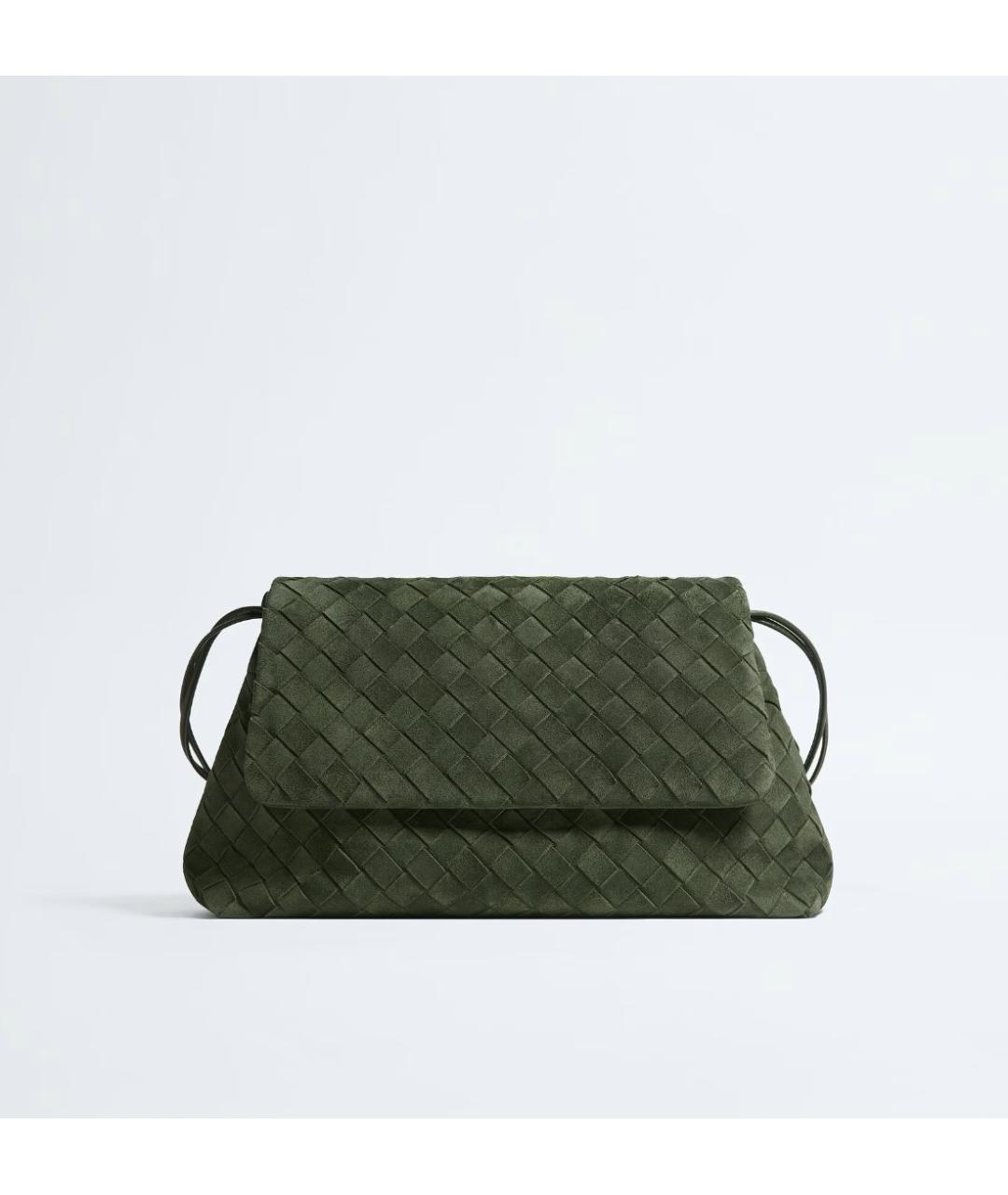 BOTTEGA VENETA Зеленая кожаная сумка через плечо, фото 6