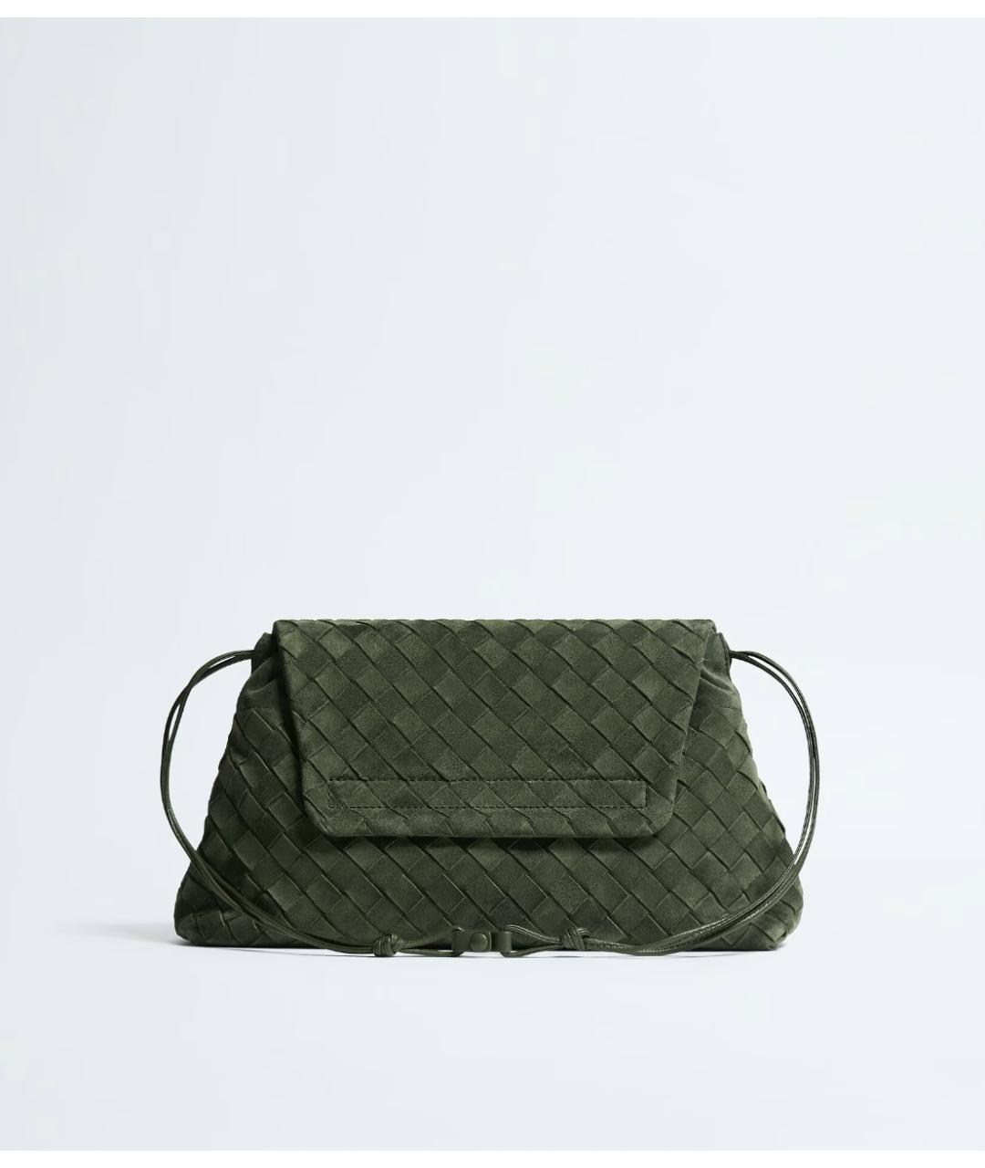 BOTTEGA VENETA Зеленая кожаная сумка через плечо, фото 4