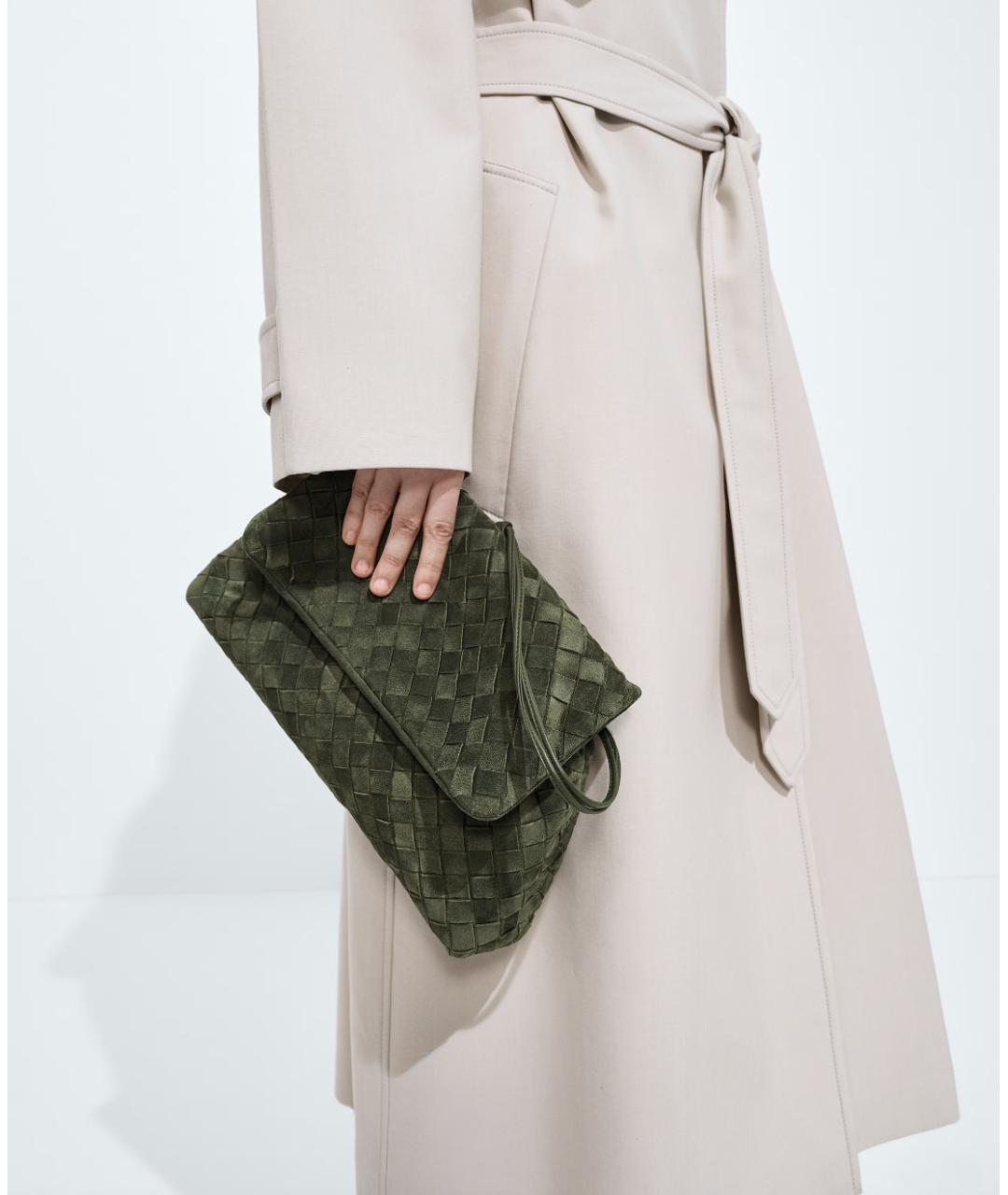 BOTTEGA VENETA Зеленая кожаная сумка через плечо, фото 5