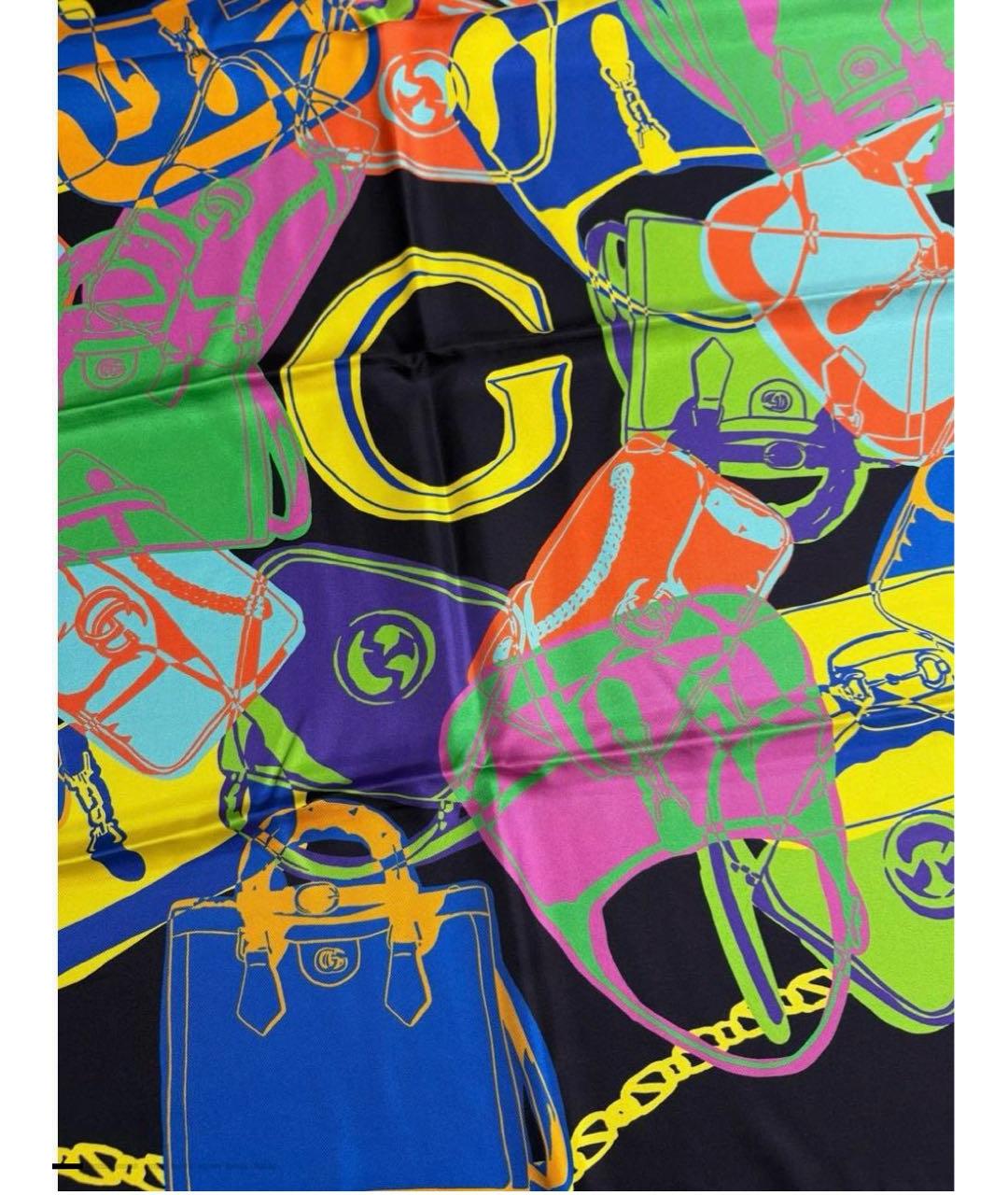 GUCCI Мульти шелковый платок, фото 2
