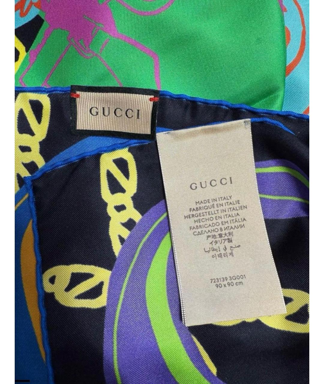 GUCCI Мульти шелковый платок, фото 3