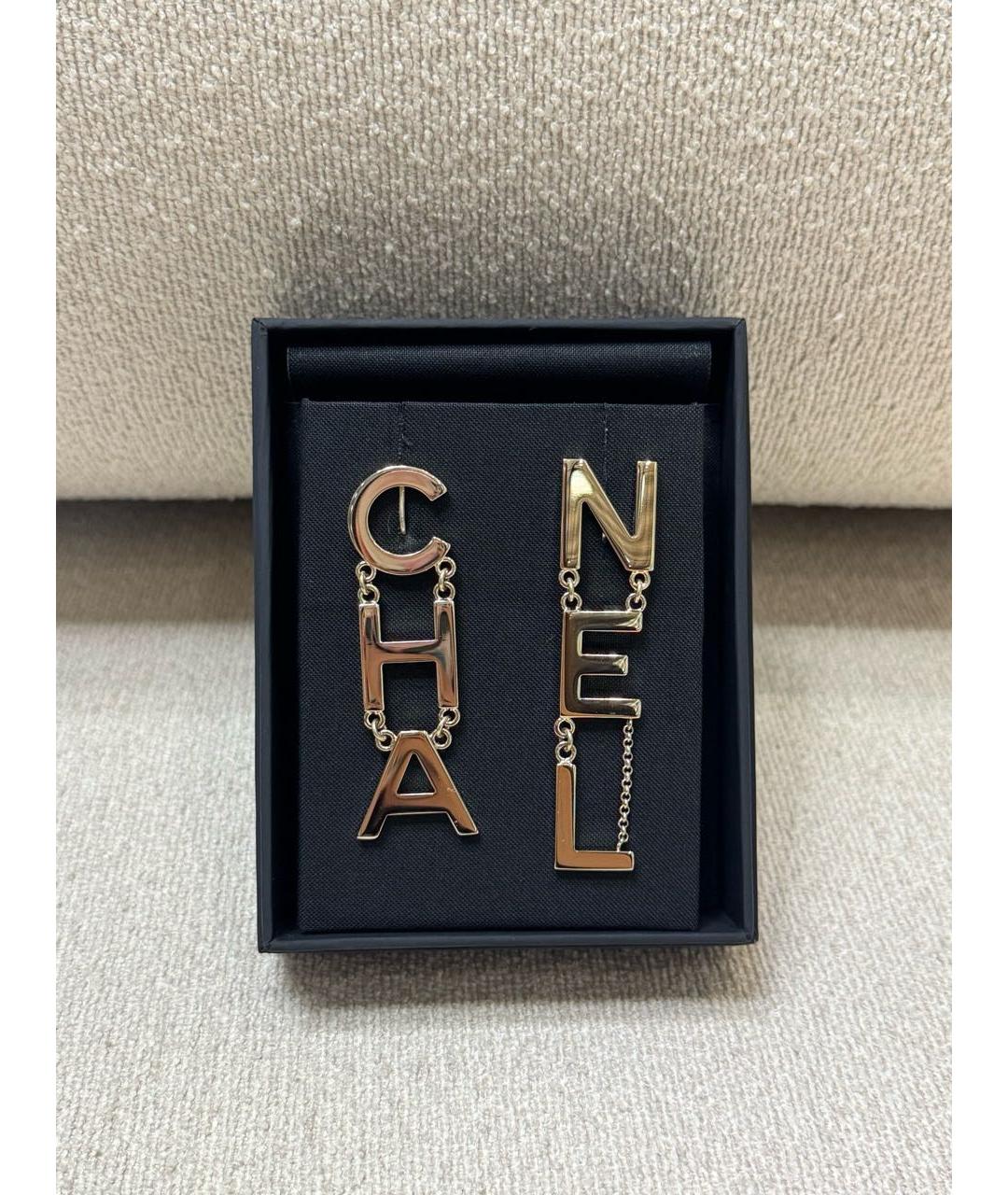 CHANEL Серебряные металлические серьги, фото 3