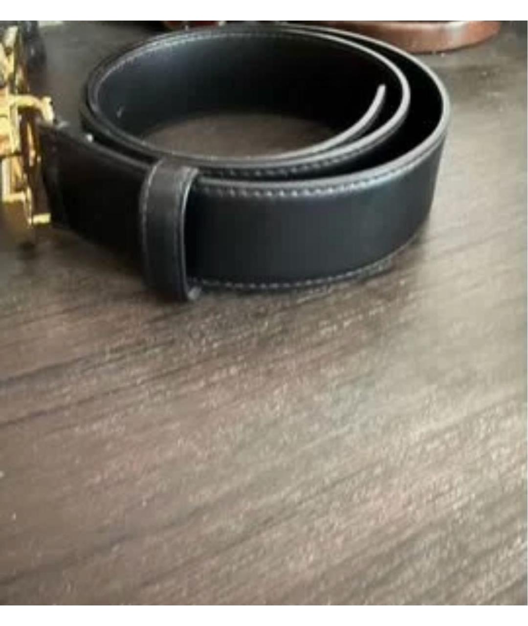 DOLCE&GABBANA Черный кожаный ремень, фото 2