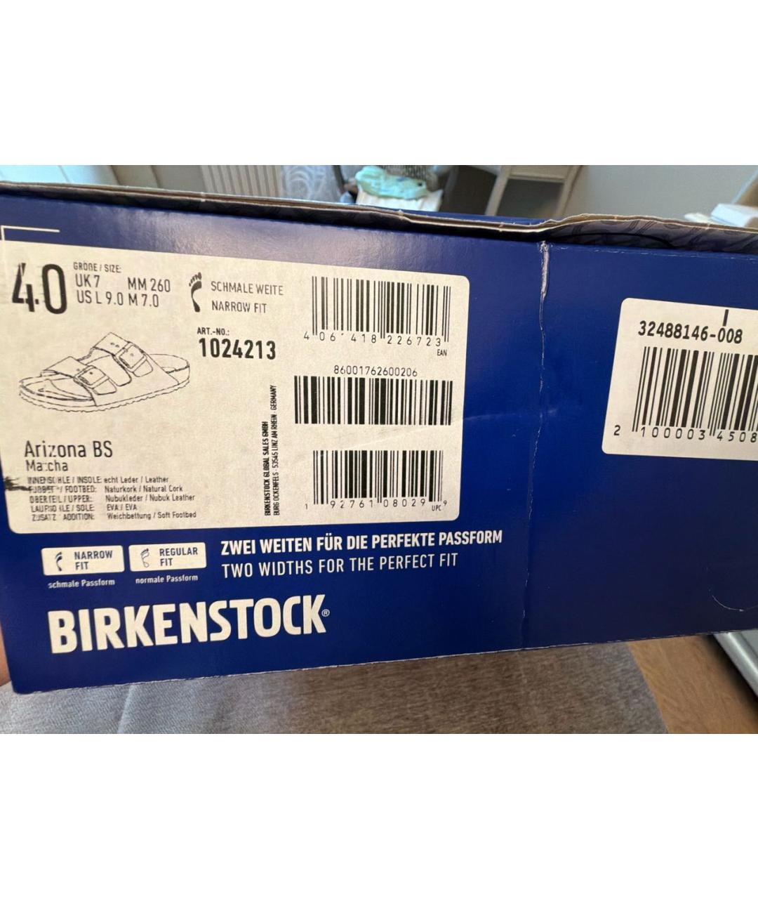 BIRKENSTOCK Зеленые замшевые шлепанцы, фото 6