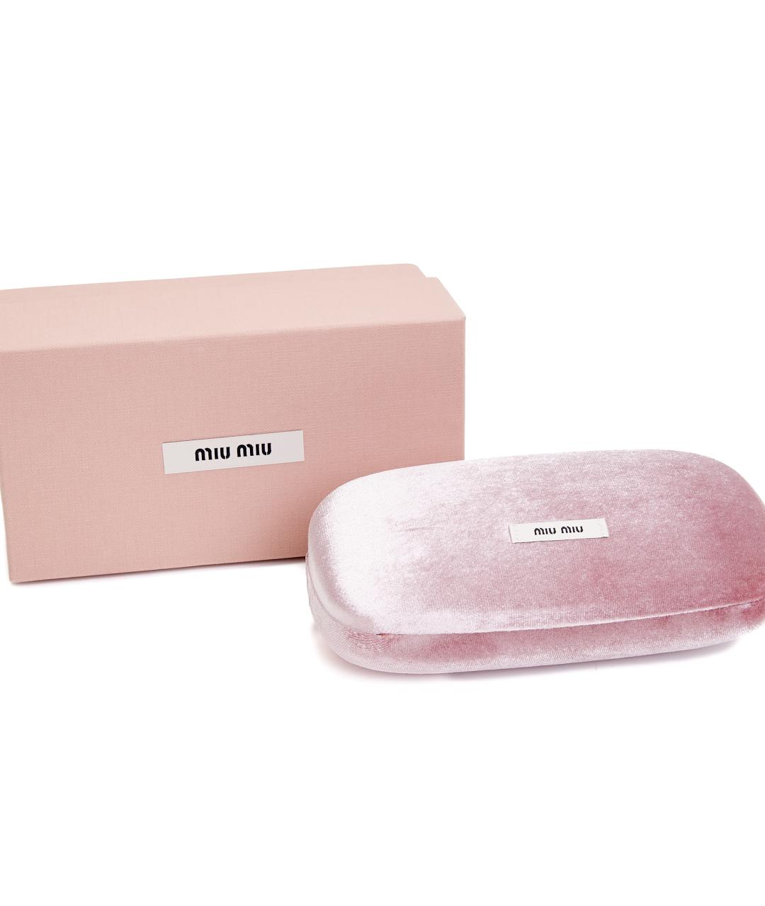 MIU MIU Золотые металлические солнцезащитные очки, фото 6