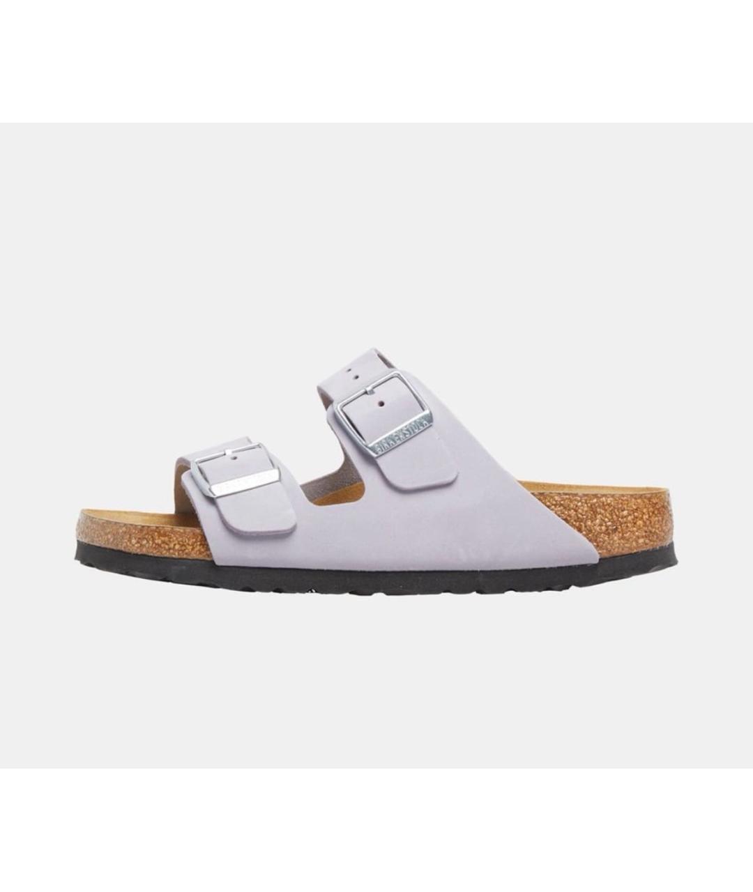 BIRKENSTOCK Фиолетовые нубуковые шлепанцы, фото 7