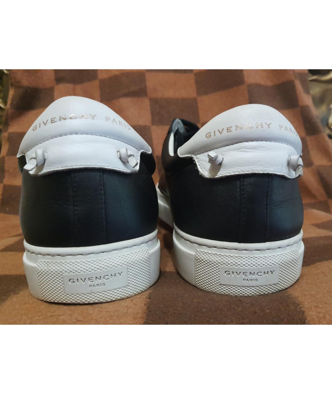 GIVENCHY Черные кожаные низкие кроссовки / кеды, фото 4