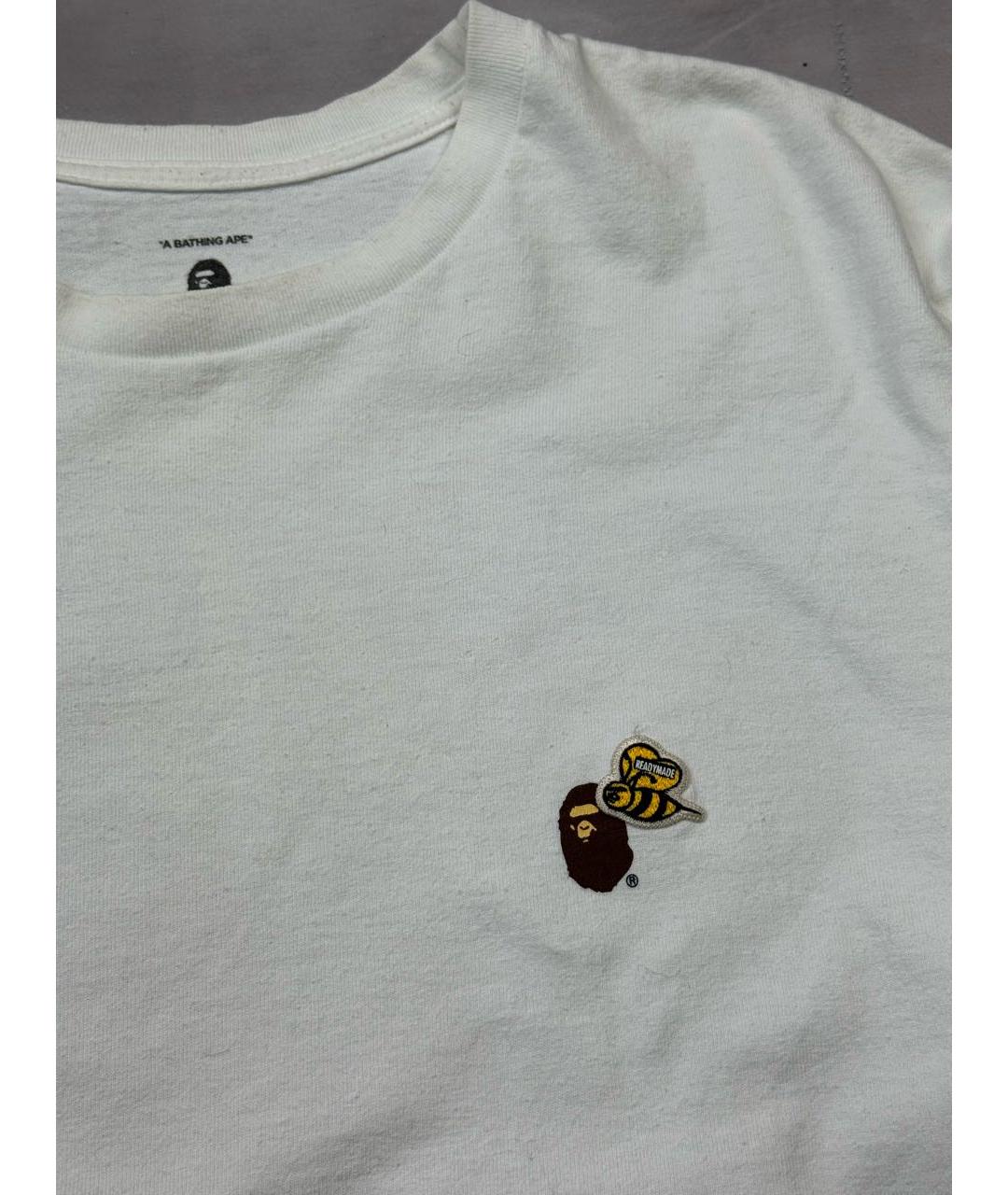 BAPE Белая хлопковая футболка, фото 4