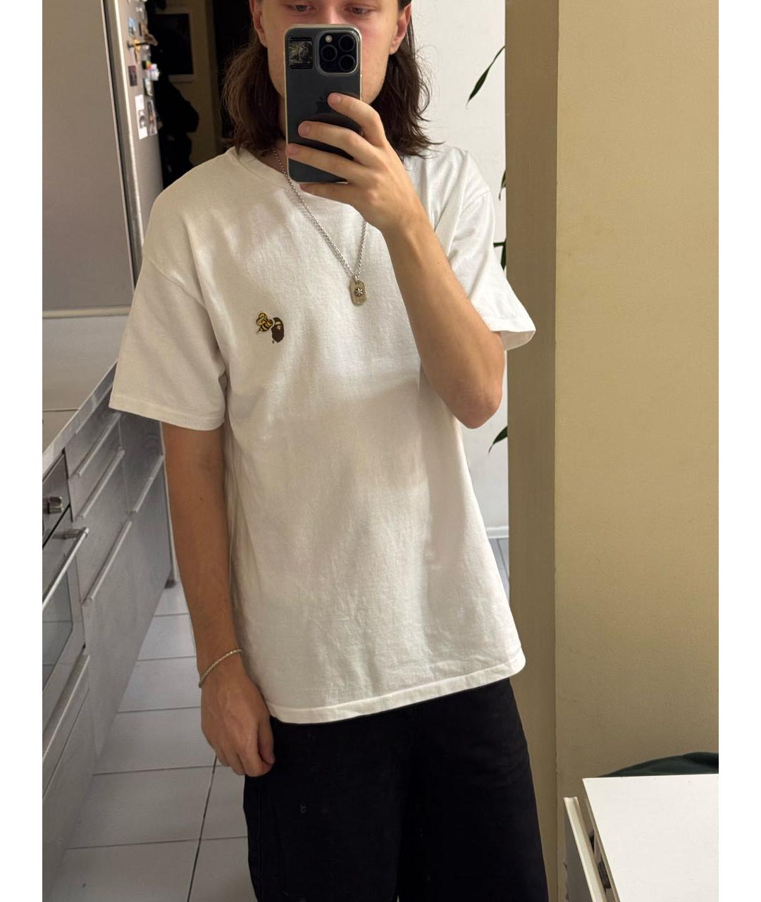 BAPE Белая хлопковая футболка, фото 6