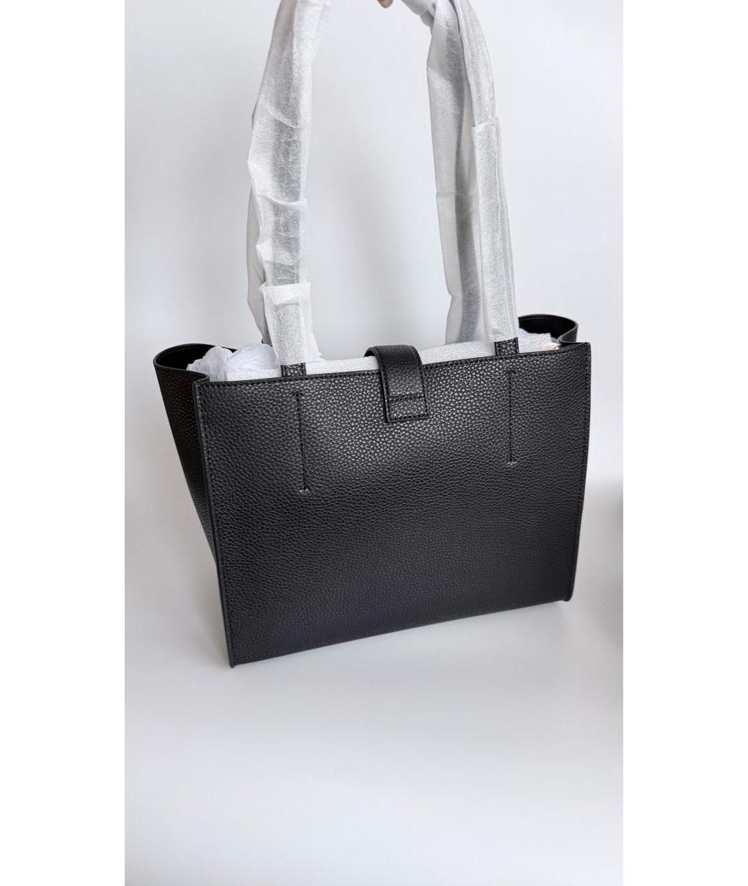 FURLA Черная кожаная сумка тоут, фото 3