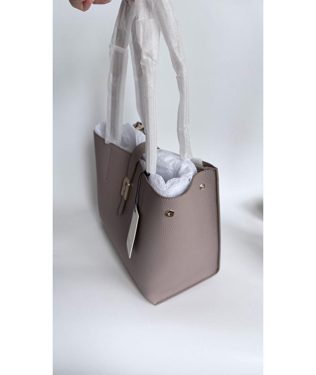FURLA Бежевая кожаная сумка тоут, фото 2