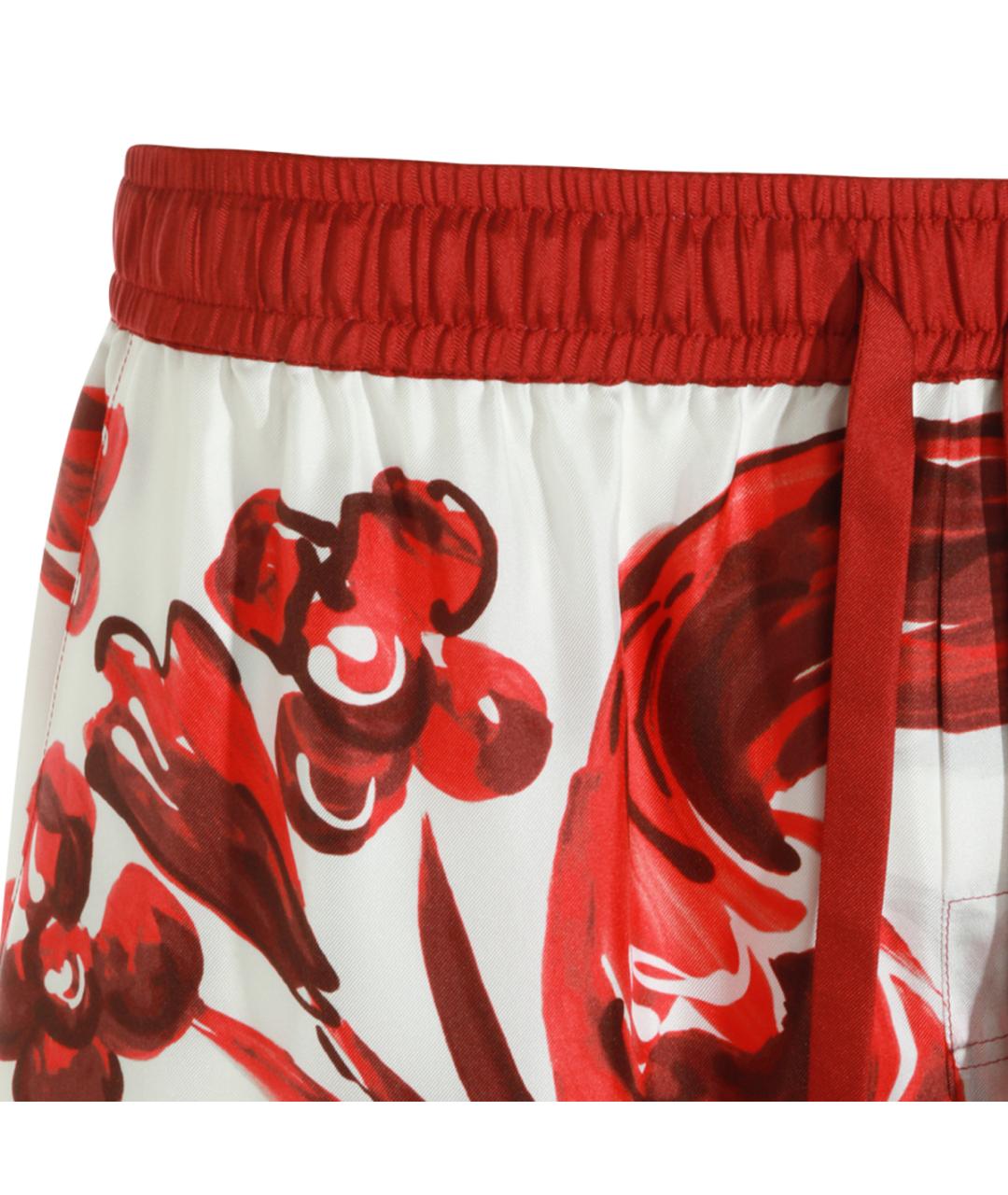 DOLCE&GABBANA Красные шелковые шорты, фото 3