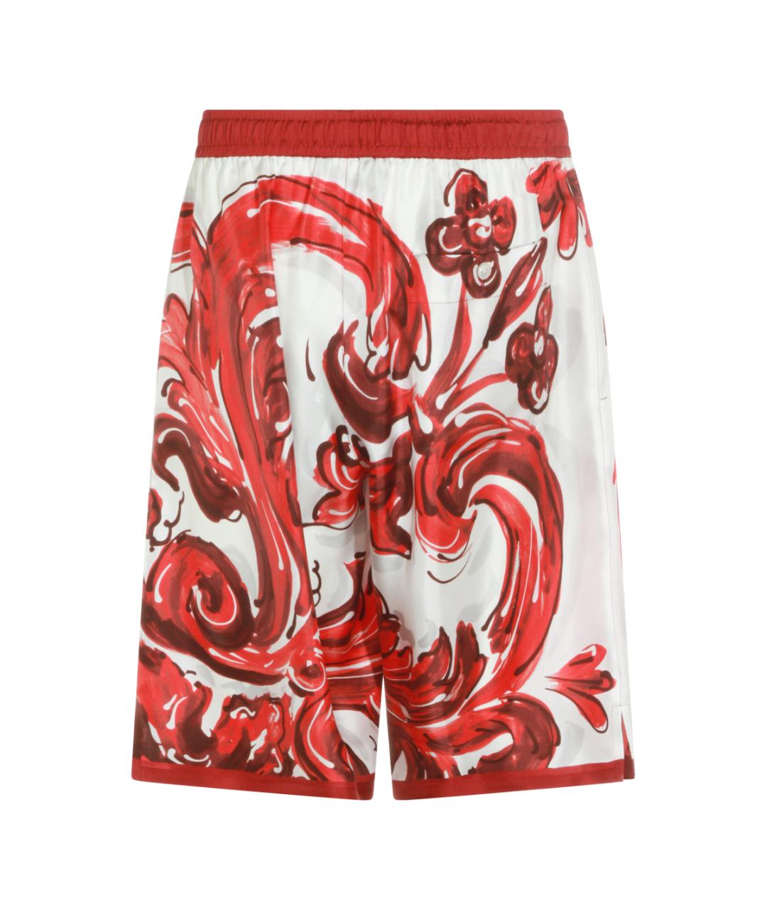 DOLCE&GABBANA Красные шелковые шорты, фото 2