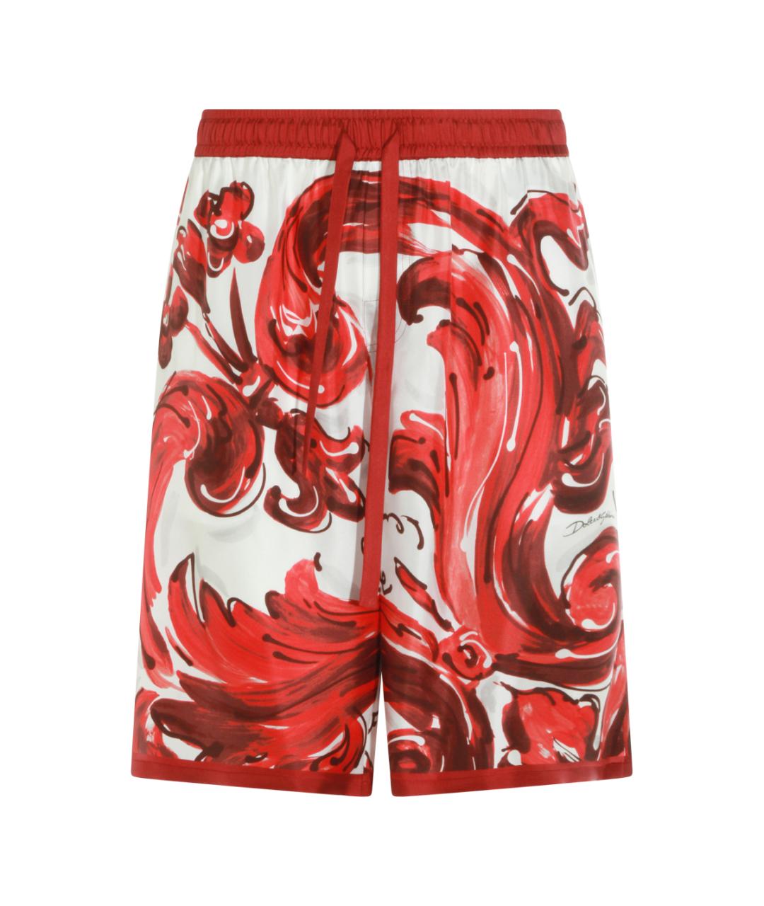 DOLCE&GABBANA Красные шелковые шорты, фото 1