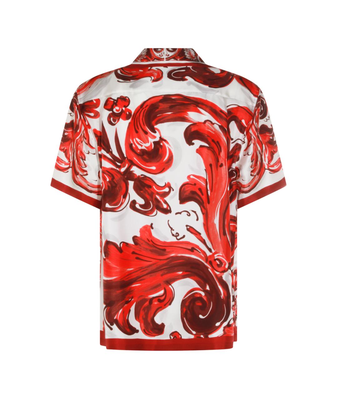 DOLCE&GABBANA Красная шелковая кэжуал рубашка, фото 2