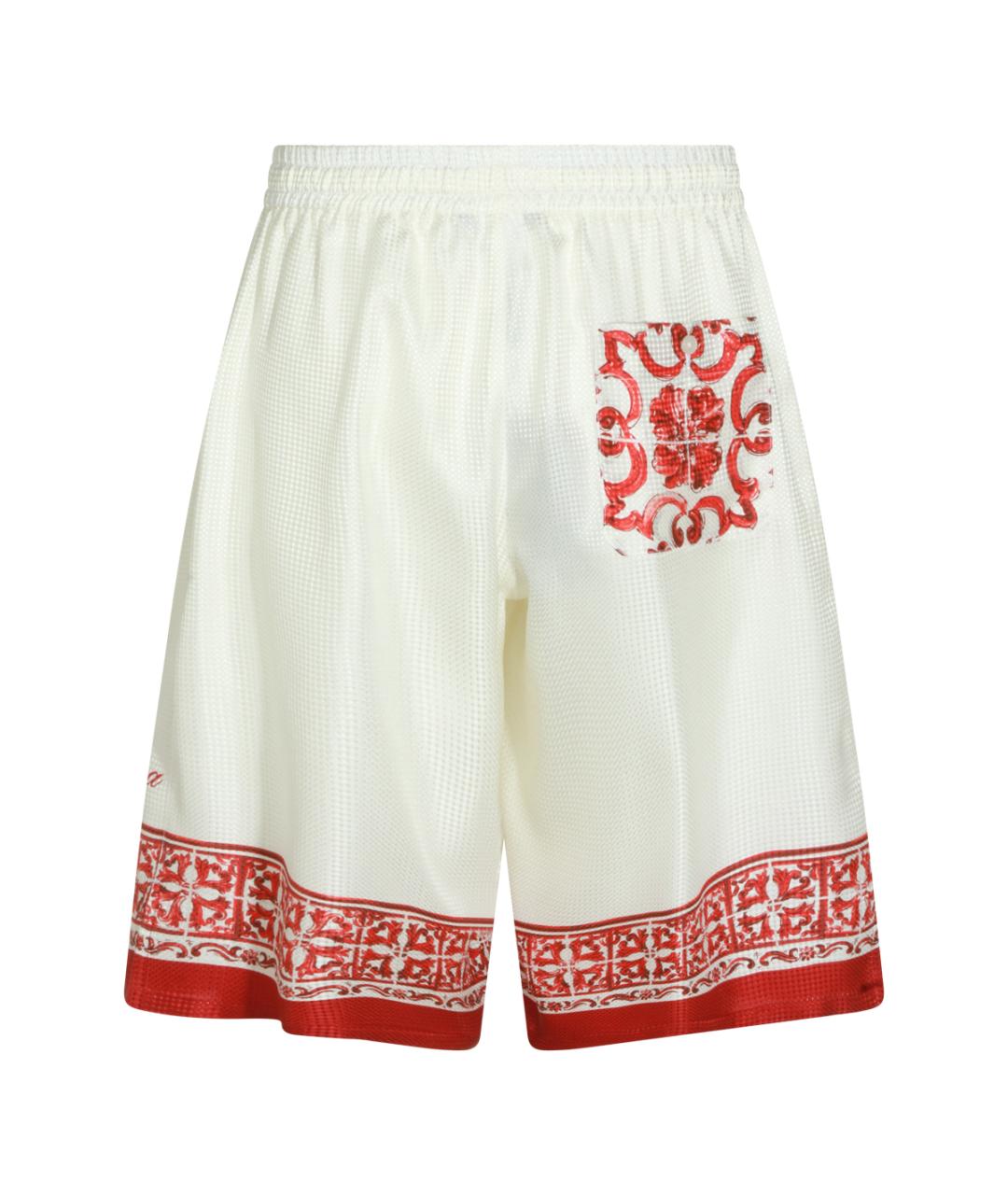 DOLCE&GABBANA Белые шелковые шорты, фото 2