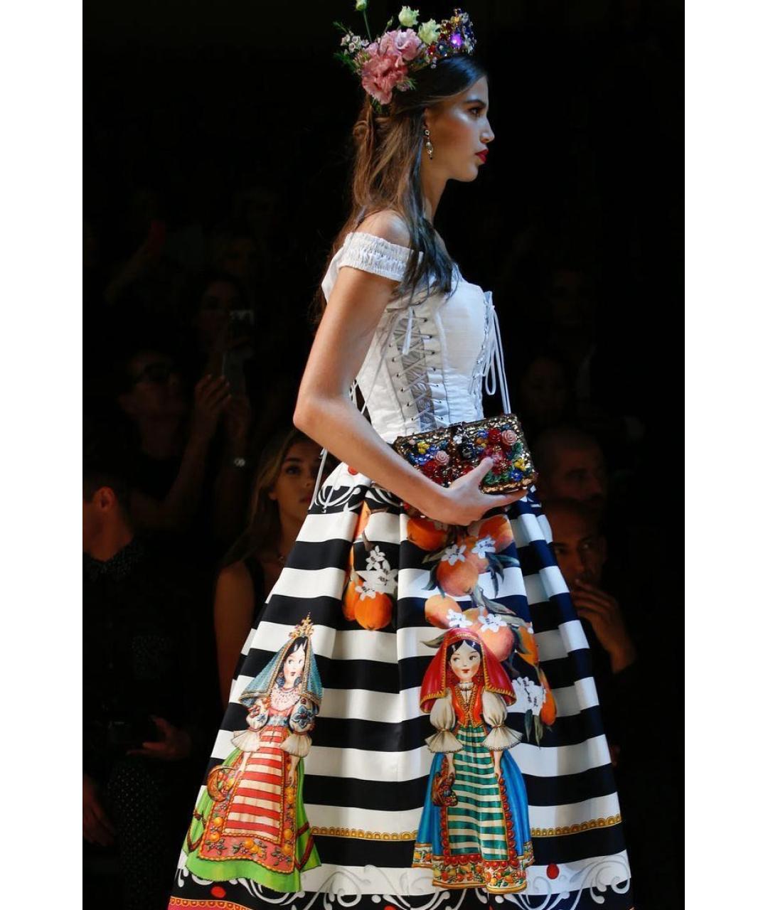 DOLCE&GABBANA Белый хлопковый корсет, фото 8