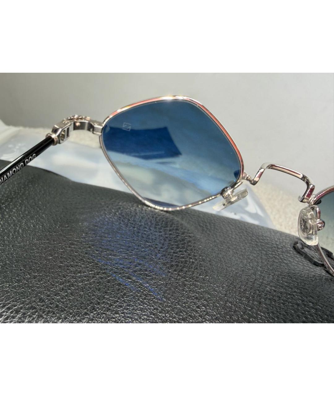 CHROME HEARTS Серые металлические солнцезащитные очки, фото 6