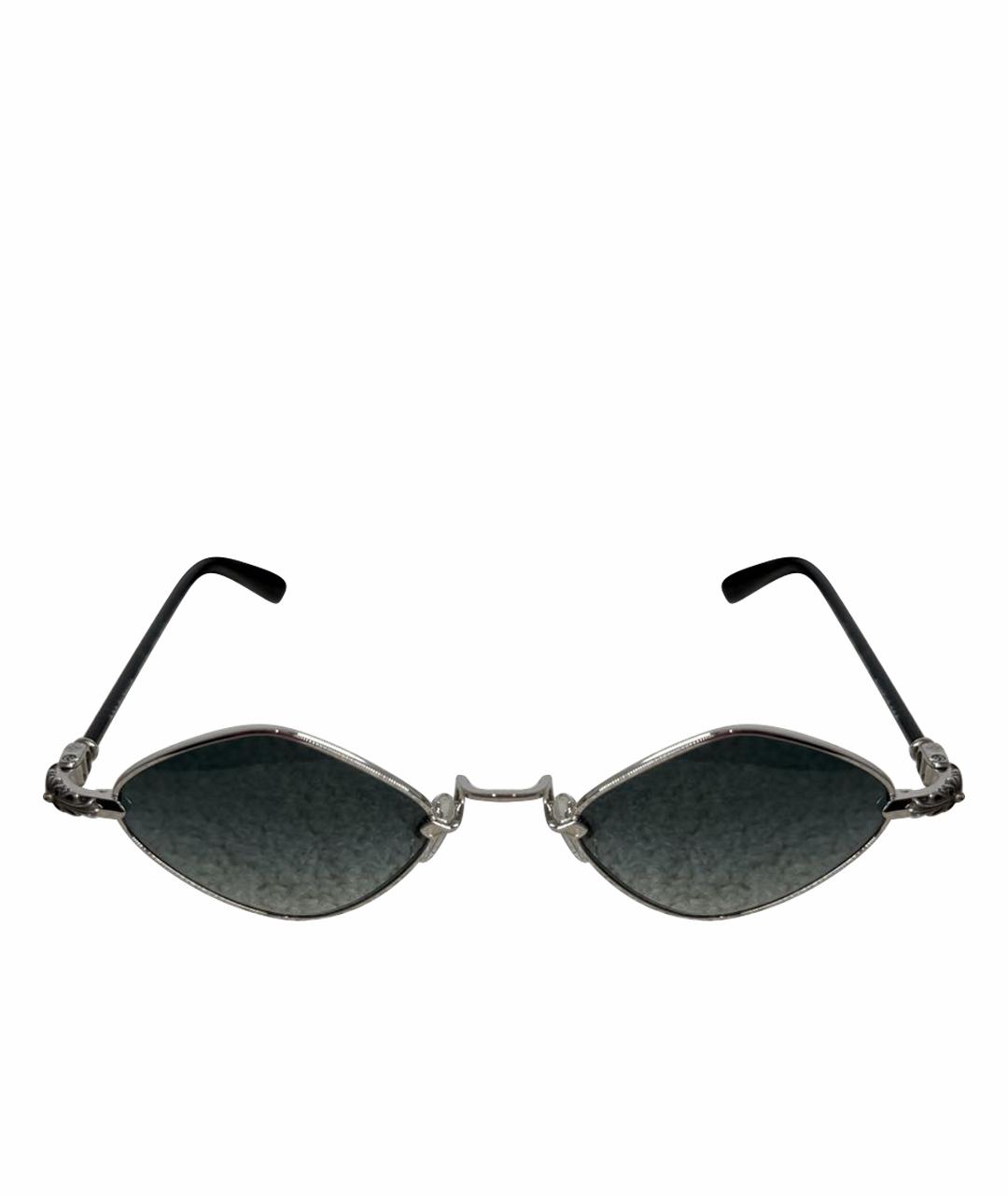 CHROME HEARTS Серые металлические солнцезащитные очки, фото 1