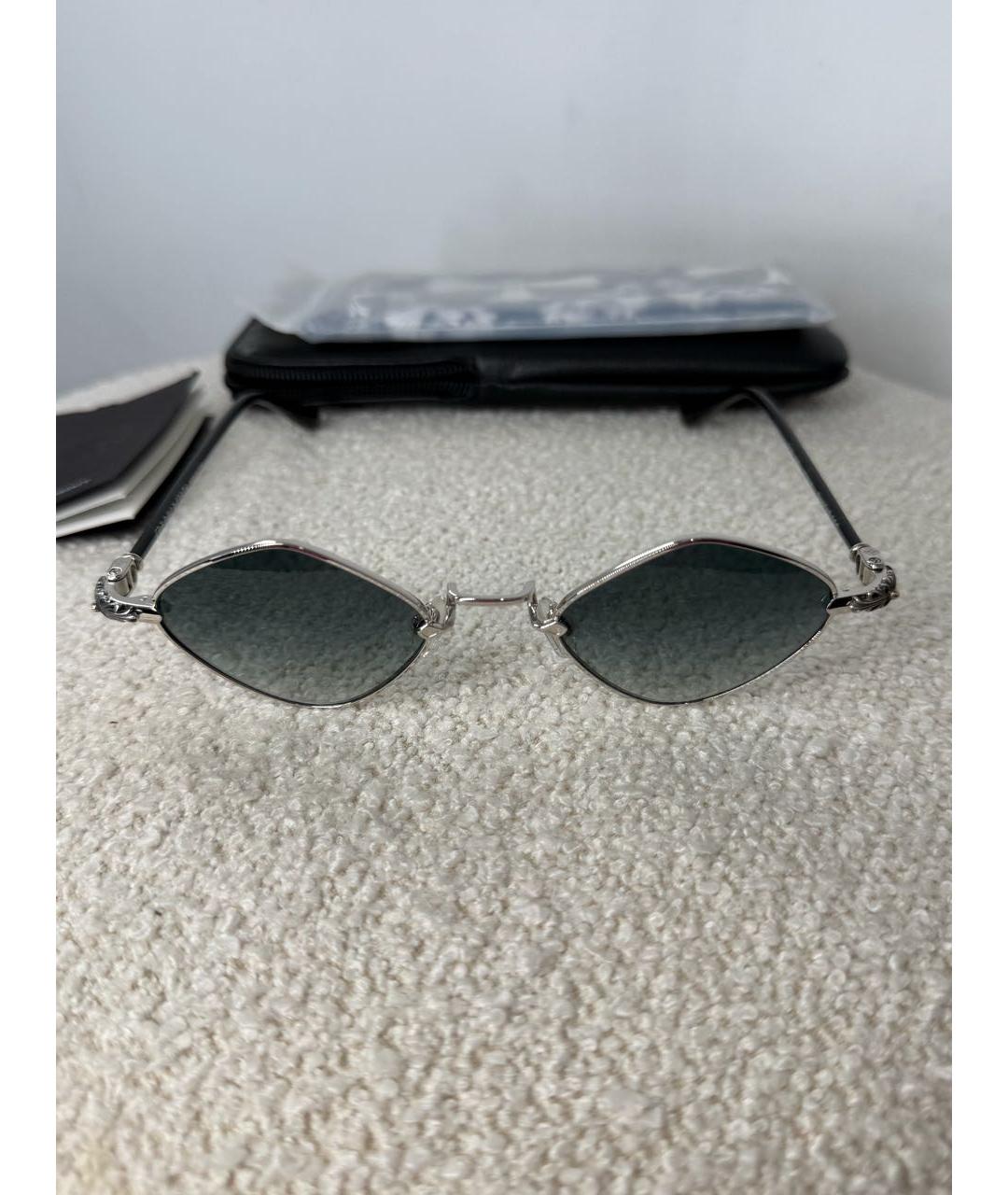 CHROME HEARTS Серые металлические солнцезащитные очки, фото 2