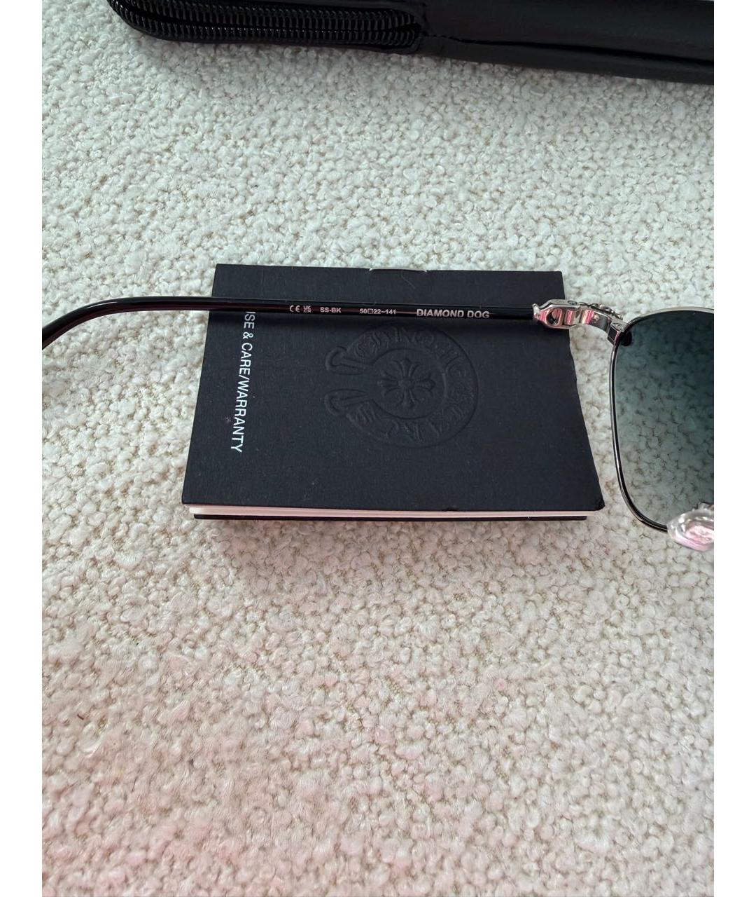 CHROME HEARTS Серые металлические солнцезащитные очки, фото 5
