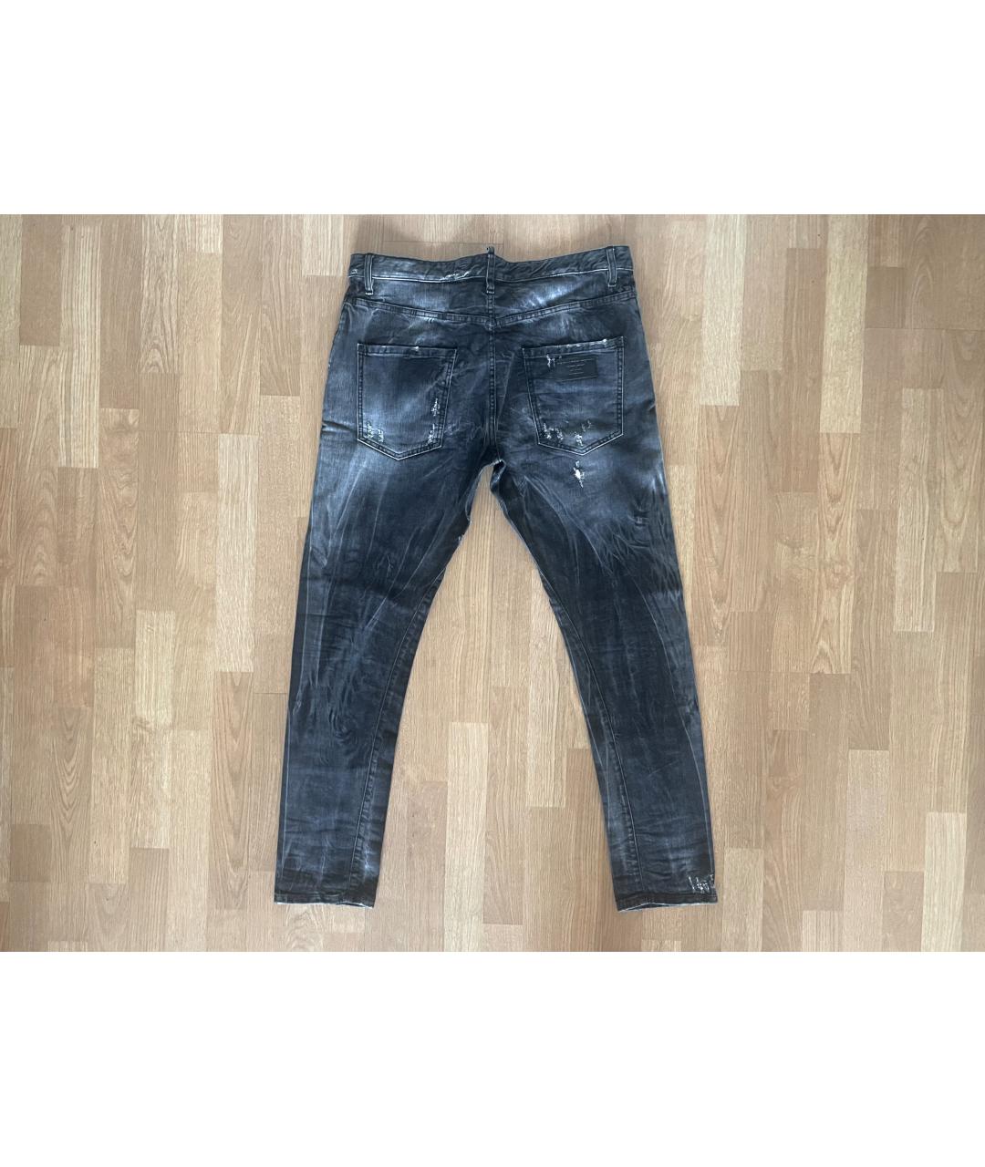 DSQUARED2 Серые хлопко-эластановые джинсы скинни, фото 2