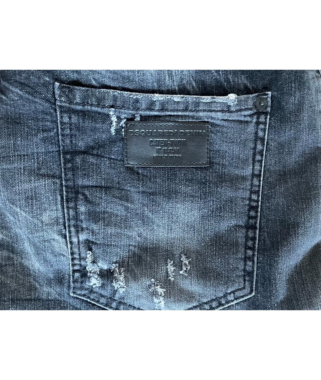 DSQUARED2 Серые хлопко-эластановые джинсы скинни, фото 5